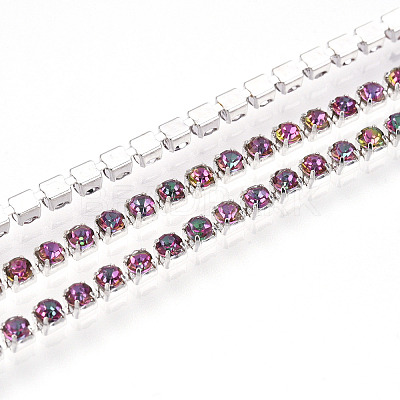 Iron Rhinestone Cup Chains CH-T006-01A-03-1
