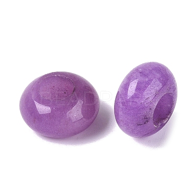 Dyed Natural White Jade European Beads G-N359-17A-12-1