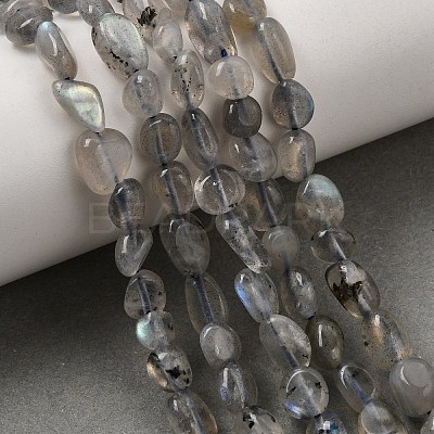 Natural Labradorite Nuggets Beads Strands X-G-J335-40-1