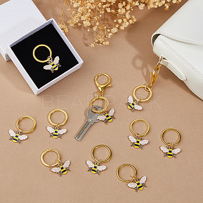 20Pcs Alloy Enamel Keychain KEYC-FH00076-1