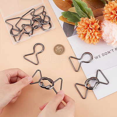 6 Pairs Zinc Alloy Clasps FIND-BC0004-66B-1