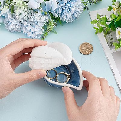 Ocean Style Porcelain Storage Box AJEW-WH0329-50-1