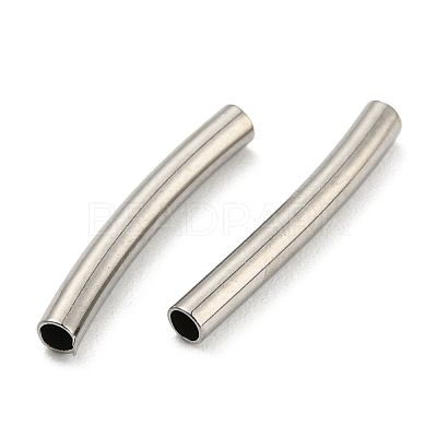 Non-Tarnish 304 Stainless Steel Tube Beads STAS-B047-27A-P-1