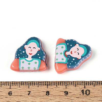 Printed Opaque Resin Beads RESI-N043-17B-1