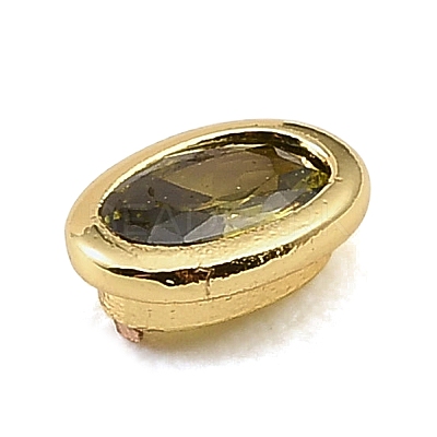 Brass Pave Cubic Zirconia Cabochons CU-CBA30E8-04G-1