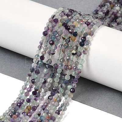 Natural Fluorite Beads Strands G-A252-A01-02-1