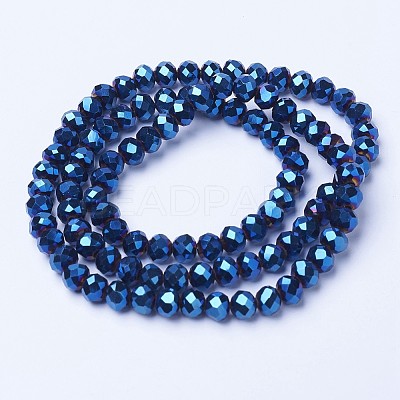 Electroplate Transparent Glass Beads Strands LS-EGLA-A034-T4mm-UA02-1