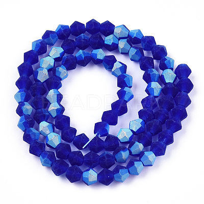 Imitate Austrian Crystal Bicone Frosted Glass Beads Strands EGLA-A039-T3mm-MB06-1
