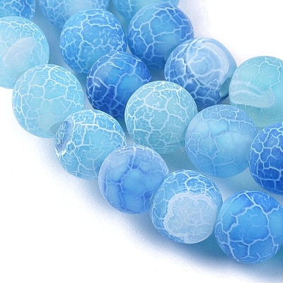 Natural Weathered Agate Beads Strands G-L534-05-6mm-1