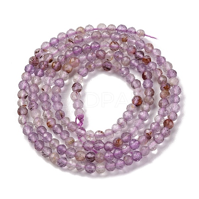 Natural Purple Phantom Quartz Purple Lodolite Quartz Beads Strands G-A235-A01-01-1