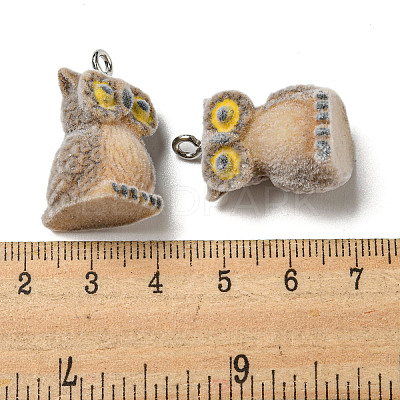 Flocky Resin Pendants RESI-D012-01F-1