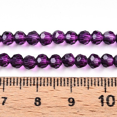 Baking Paint Transparent Glass Beads Strands LS-DGLA-A035-T4mm-A09-1