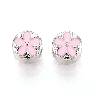 Alloy Enamel European Beads FIND-N011-05P-1