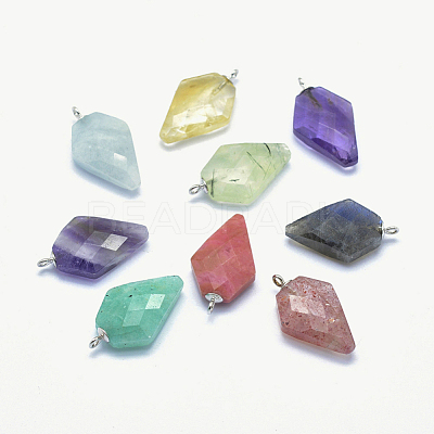 Natural Gemstone Pendants G-I196-02S-1