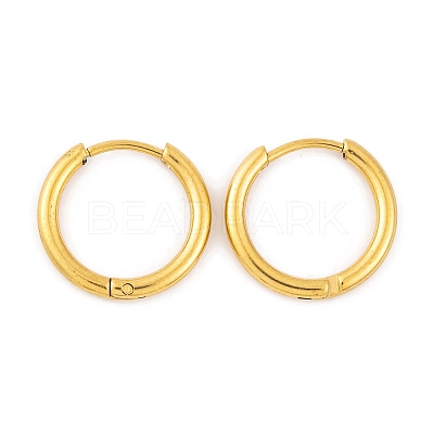 Ion Plating(IP) Round Ring 304 Stainless Steel Hoop Earrings for Women EJEW-G388-02C-G-1