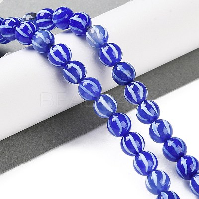 Tibetan Style dZi Agate Beads Strands G-B084-A06-01-1