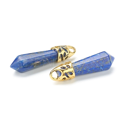 Bullet Natural Lapis Lazuli Pointed Pendants G-E332-C04-G-1