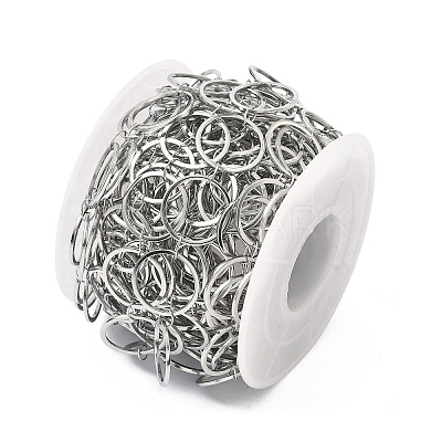 304 Stainless Steel Ring Link Chains CHS-G044-05P-04-1
