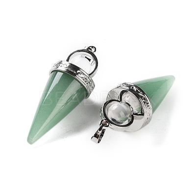Natural Green Aventurine Pendants G-F777-06P-06-1