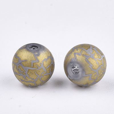 Electroplate Glass Beads EGLA-S178-03F-1