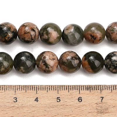 Natural Green Rutilated Quartz Beads Strands G-G475-A02-10mm-1