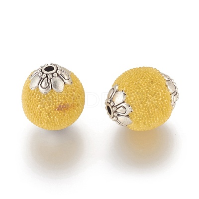 Round Handmade Indonesia Beads IPDL-R404-06-1