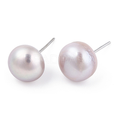 Natural Pearl Stud Earrings PEAR-N020-10A-1