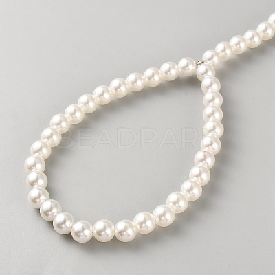 Plastic Imitation Pearl Beaded Pet Leash AJEW-WH20097-071-1