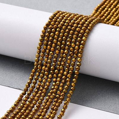 Electroplate Glass Beads Strands GLAA-H021-01A-FP04-1