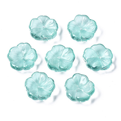 Transparent Spray Painted Glass Beads GLAA-Q089-003-F001-1
