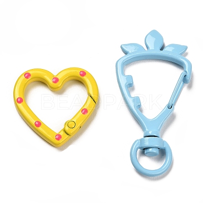Spray Painted Alloy Clasps Set FIND-XCP0002-44-1
