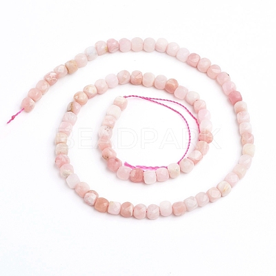 Natural Pink Opal Beads Strands G-E560-A05-4mm-1