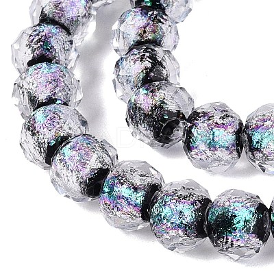 Handmade Foil Glass Lampwork Beads Strands DICH-T023-02B-1