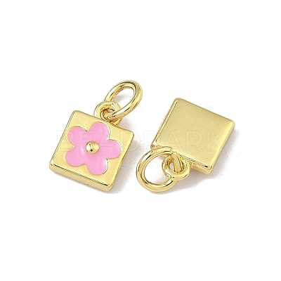Brass Enamel Pendants KK-B170-04G-1