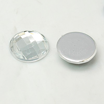 Imitation Taiwan Acrylic Rhinestone Flat Back Cabochons GACR-D002-10mm-01-1