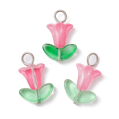 Glass Pendants PALLOY-JF02320-01-1