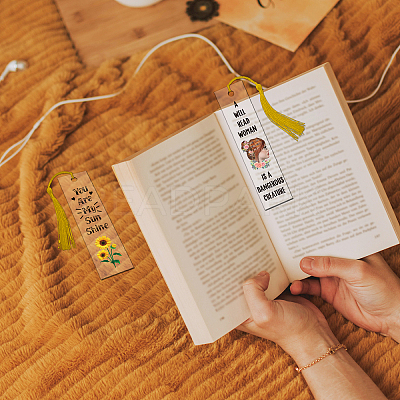 4 Sets Acrylic Bookmark Pendants for Teachers' Day DIY-GL0004-27A-1