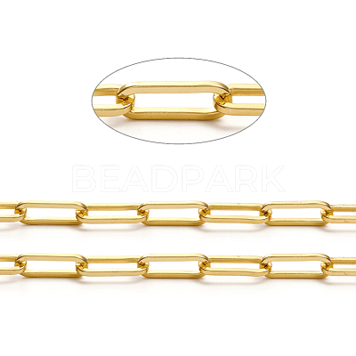 Brass Paperclip Chains CHC-L044-01A-G-1