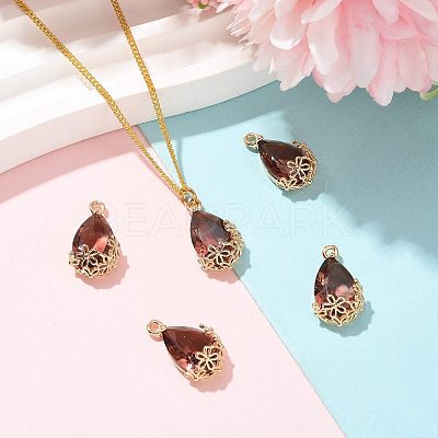Transparent Glass Pendants GLAA-FZ0001-02E-1