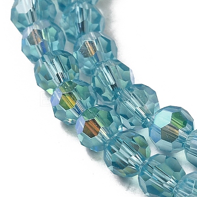 Electroplate Transparent Glass Beads Strands EGLA-A035-T4mm-L08-1