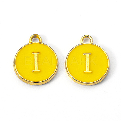 Golden Plated Alloy Enamel Charms LS-ENAM-S118-09I-1