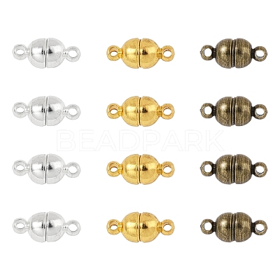 12 Sets 3 Colors Brass Magnetic Clasps KK-FS0001-55B-1