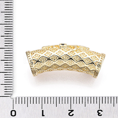 Brass Micro Pave Cubic Zirconia Tube Beads ZIRC-T004-60G-1