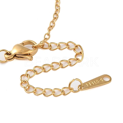 304 Stainless Steel Bowknot Pendant Necklaces for Women NJEW-S434-01G-1