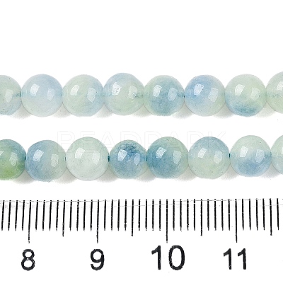 Dyed Natural White Jade Beads Strands G-T138-6mm-210-23-1