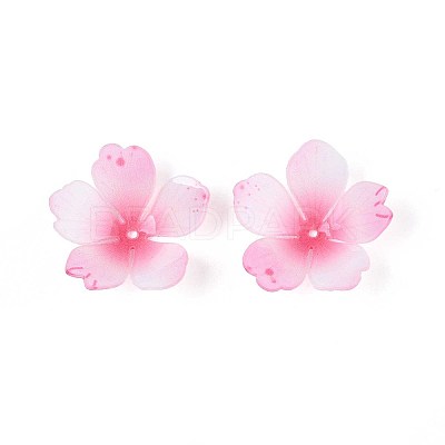 Flower Acrylic Bead Caps X-SACR-T017-51C-1