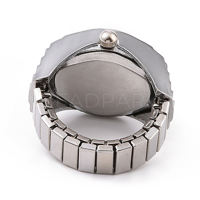 201 Stainless Steel Stretch Watchband Finger Ring Watches WACH-G018-03P-04-1