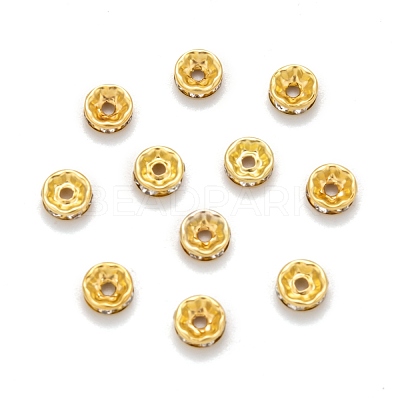 Iron Grade A Crystal Rhinestone Spacer Beads RB-A010-8MM-G-1