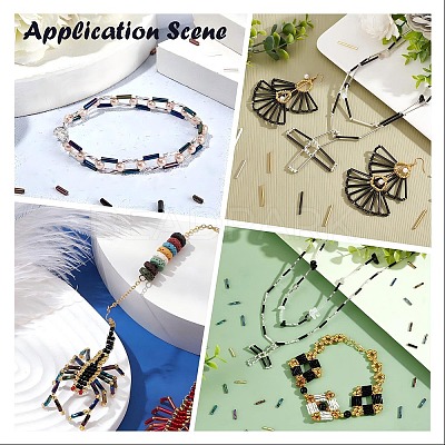 Glass Twisted Bugle Seed Beads SEED-S018-02A-1