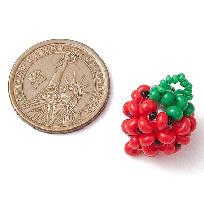 Seed Beads Beaded Charms PALLOY-MZ00331-02-1
